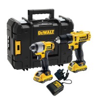 Dewalt DCK218D2T 12V Combo Kit Combi Drill & Impact Driver 2 x 2.0Ah Batteries, Charger & TSTAK £159.95